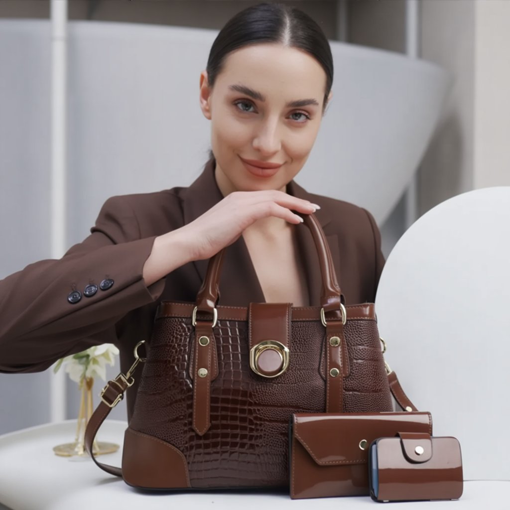 Vienna Noir + Set Monedero y Mini Bolso (3 piezas)