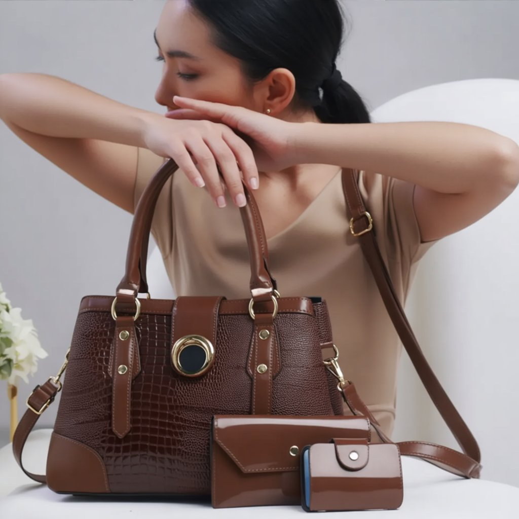 Vienna Noir + Set Monedero y Mini Bolso (3 piezas)